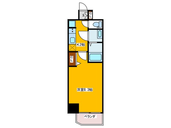 プレサンス谷町九丁目駅前(509)の物件間取画像